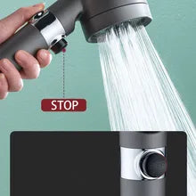 Massage And Skin Beauty Multifunctional Shower Head High Pressure 3-mode Handheld Shower Head Anti-clog Nozzles
