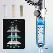 Massage And Skin Beauty Multifunctional Shower Head High Pressure 3-mode Handheld Shower Head Anti-clog Nozzles